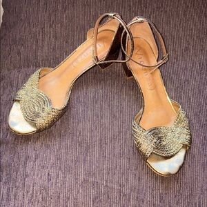 Vicenza Women's Gold Strappy Heels